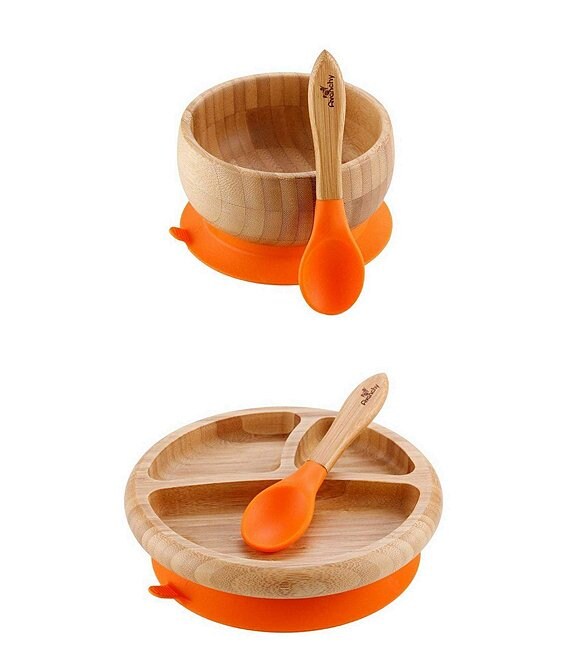 Color:Orange - Image 1 - Baby Essential Dishes Feeding Set