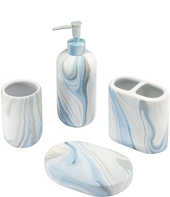 Avanti Linens Waves Collection 4-Piece Bath Accessory Set