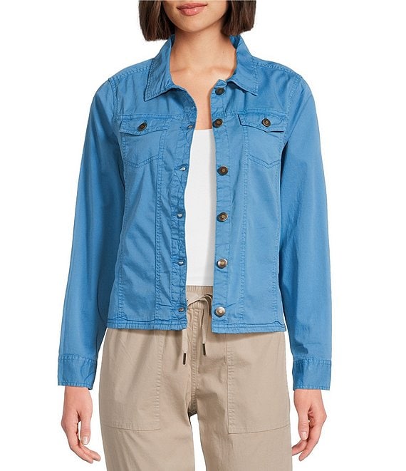 Aventura Arden V2 Point Collar Button Front Woven Twill Jacket
