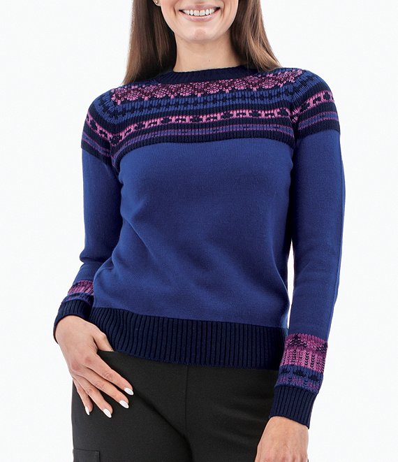 Color:Beacon Blue - Image 1 - Schaffer Nordic Organic Cotton Sweater