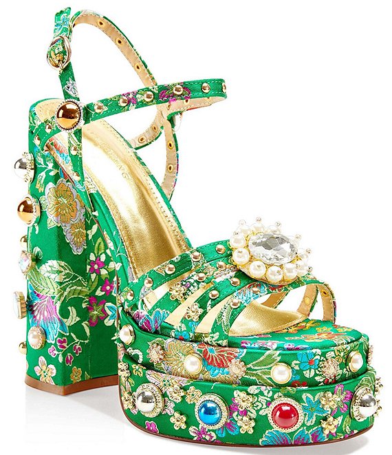 Alexander McQueen Floral Platform Sandals