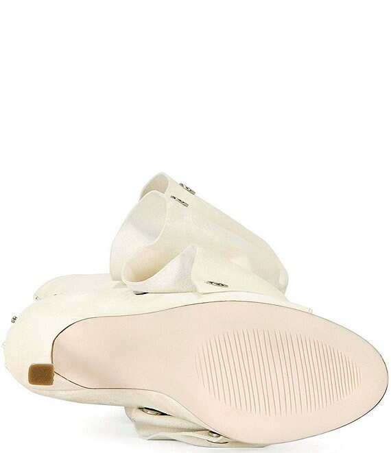 Azalea Wang Birdsong Ruched Snap Hardware Peep Toe Booties | Dillard's