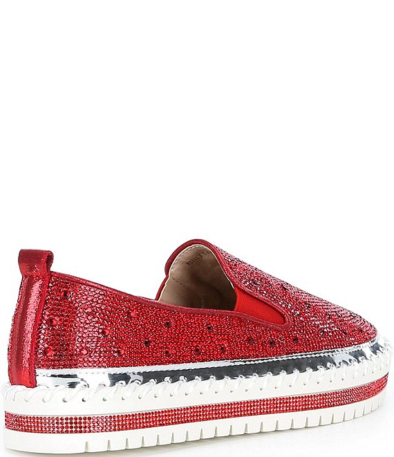 Azalea Wang Brittany Rhinestone Platform Slip On Sneakers | Dillard's