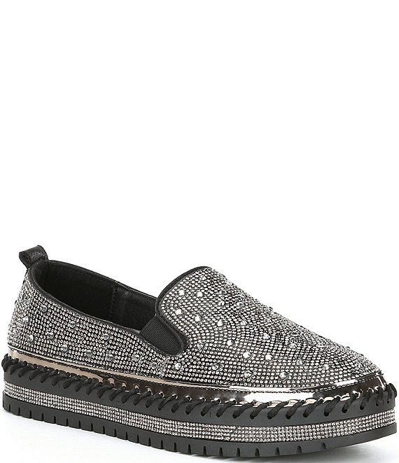 Slip on shoes with rhinestones online