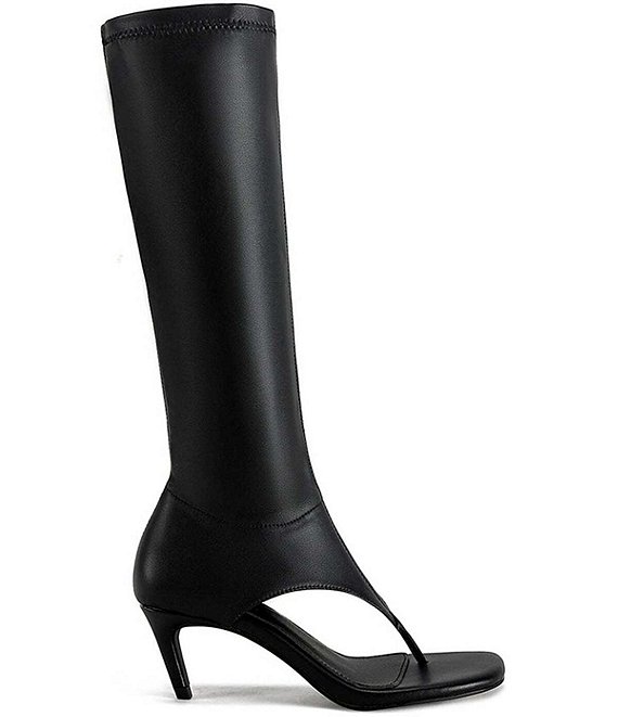 Azalea Wang Cecile Stretch Thong Boots | Dillard's