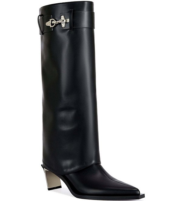 Azalea Wang Chrono Pointed Toe Tall Boots