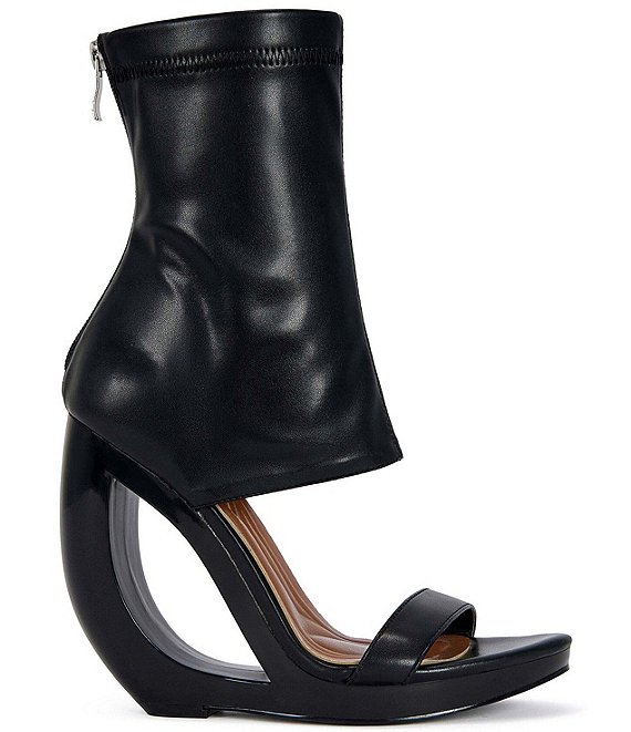 Azalea Wang Dumisani Open Curved Wedge Sandal Booties | Dillard's