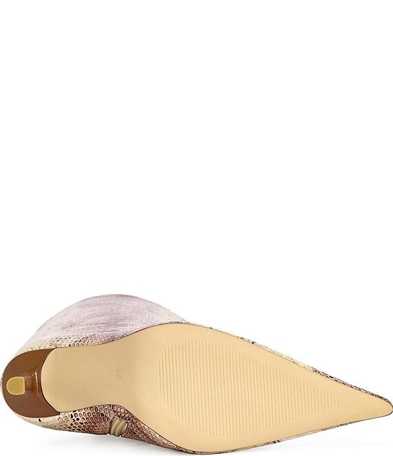 Azalea Wang Madeye Snake Print Stiletto Boots | Dillard's