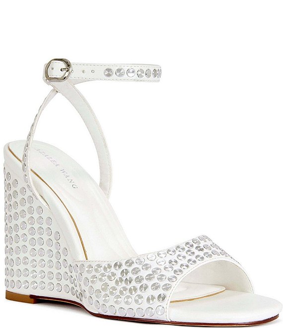 Azalea Wang Matteus Ankle Strap Studded Wedge Sandals