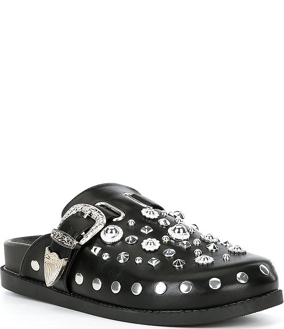 メル68136 Azalea Wang Mauldin Stud Embellished Clogs | Dillard's