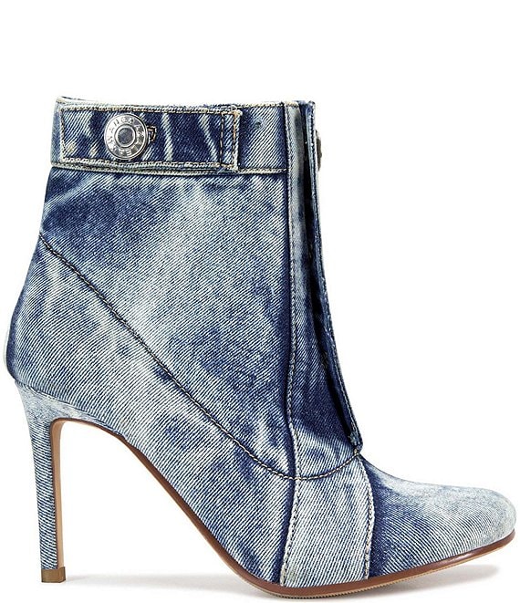 Azalea Wang Moriah Denim Booties | Dillard's