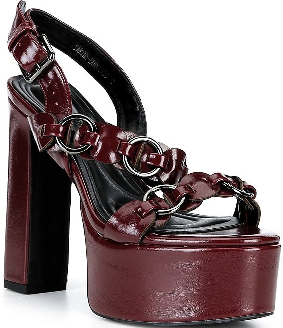 Azalea Wang Tarynn O-Ring Hardware Platform Block Heel Sandals