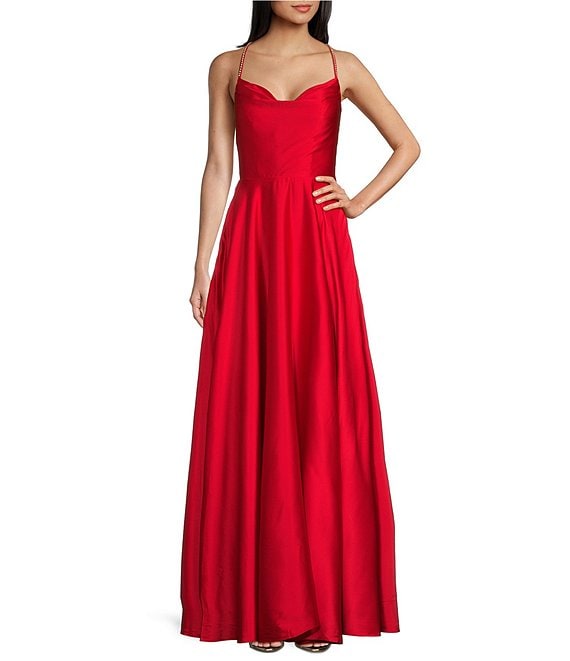 B. Darlin. Gorgeous sexy red good dress with gold zipper.