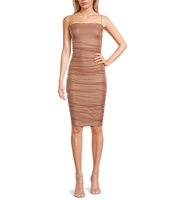 B. Darlin Glitter Shirred Bodycon Dress | Dillard's