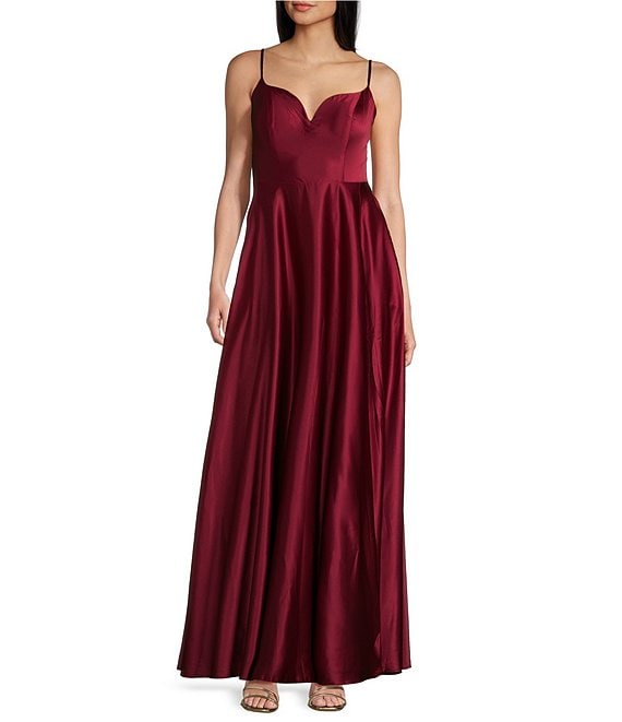 B darlin v neck satin ball gown hotsell