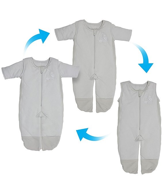 Color:Gray - Image 1 - 3-in-1 Swaddle Transition Sleepsuit