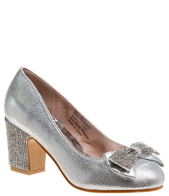 Badgley mischka discount silver shoes pump