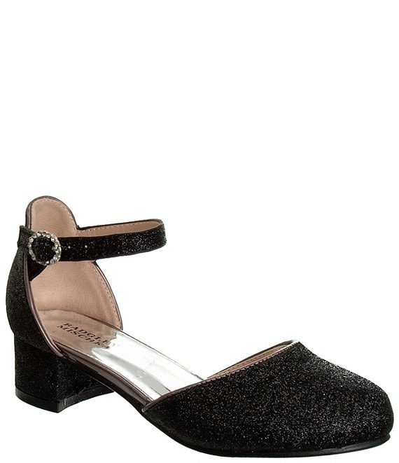 Girls black glitter on sale pumps