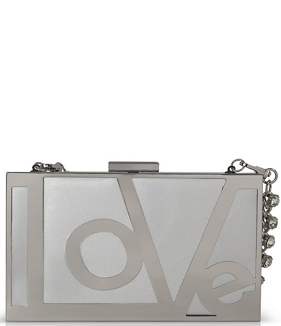 Badgley mischka discount white clutch