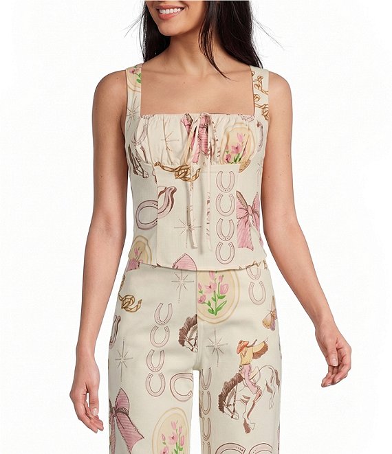 Bailey Rose Lets Rodeo Western Coordinating Corset Top