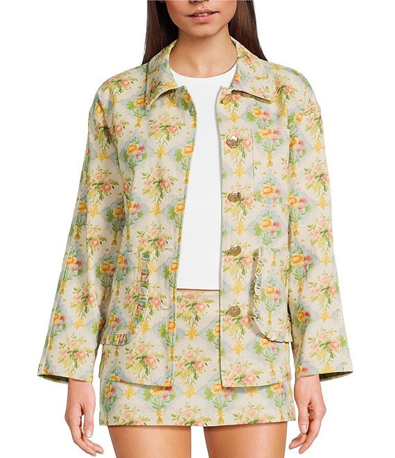 Bailey Rose Long Sleeve Floral Print Jacket