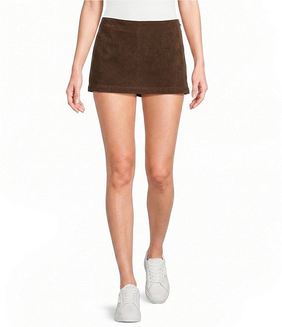 Bailey Rose Micro Mini Coordinating Suede Skirt
