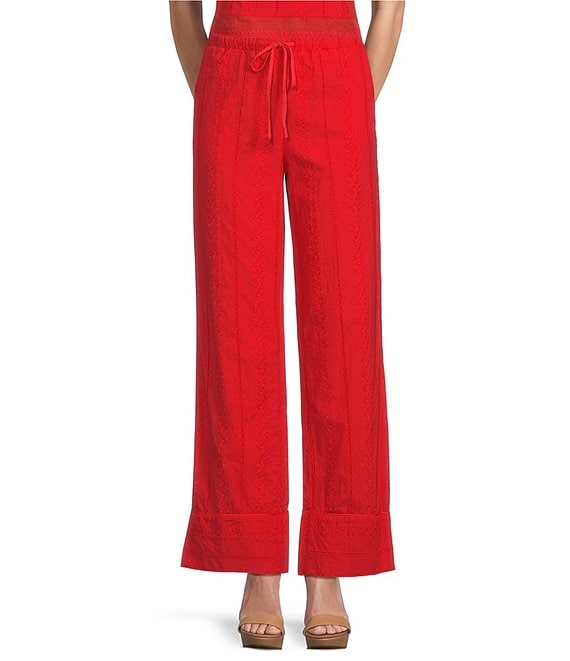 Bailey Rose Pull On Woven Eyelet Coordinating Pants
