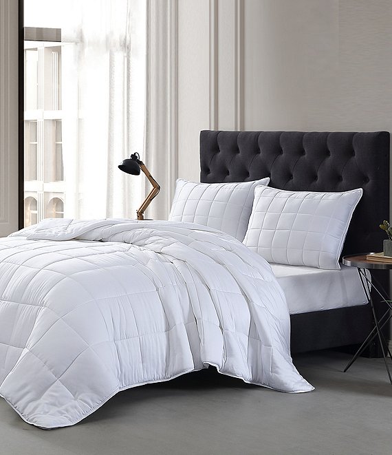 Color:White - Image 1 - Resort Bamboo Collection by RHH Bamboo Down Alternative Sateen Comforter