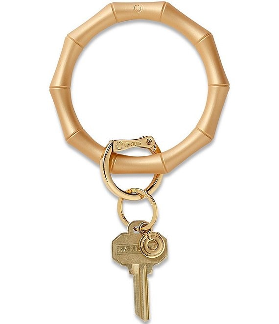 Color:Gold - Image 1 - Bamboo Silicone Big O® Key Ring