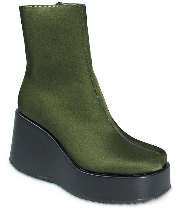 band of the free Starling Satin Wedge Booties