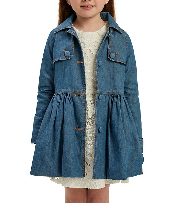 Bardot Little Big Girls 4 16 Long Sleeve Mia Trench Coat Dillard s