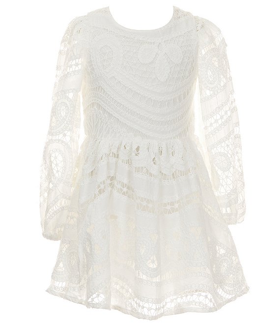 Bardot Little Big Girls 4 16 Margot Long Sleeve Crochet Lace Dress