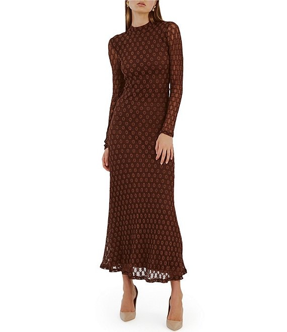 Bardot long sleeve midi dress best sale