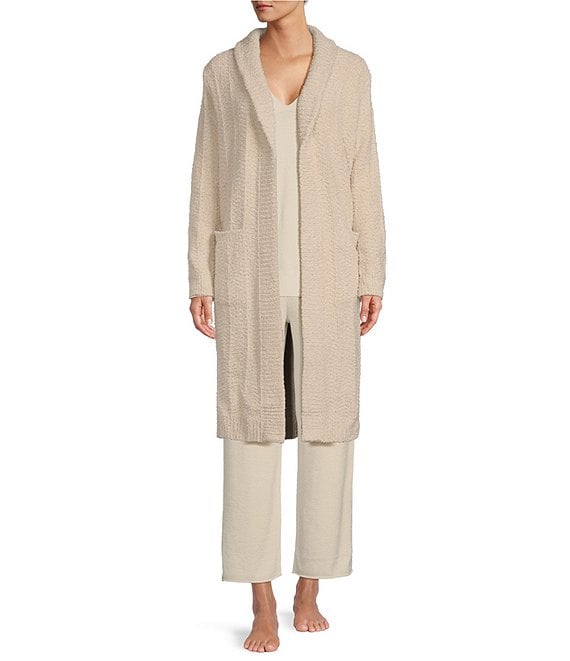 Color:Stone - Image 1 - CozyChic® Chenille Long Cardigan