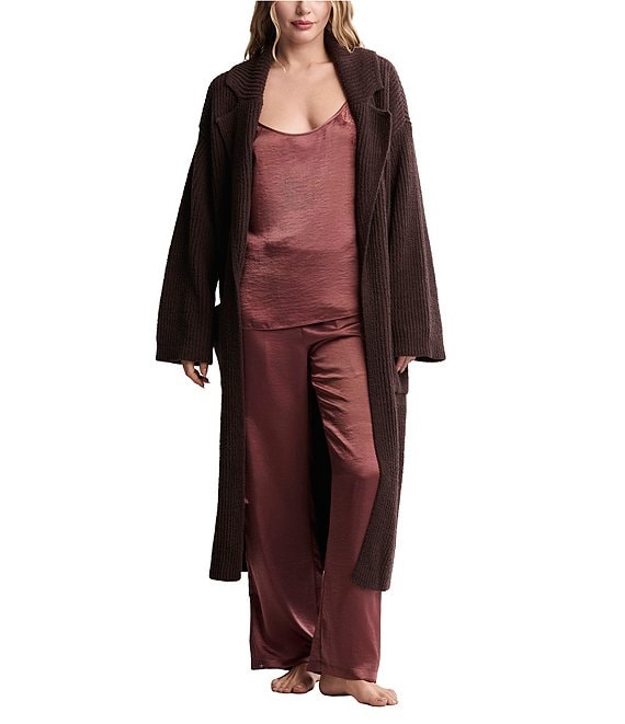 Barefoot Dreams フード付きロングコート Barefoot Dreams CozyChic® Cotton Ribbed Long Robe Coat | Dillard's
