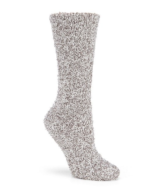 Barefoot Dreams CozyChic Socks in Oyster & White