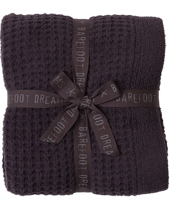 Barefoot Dreams CozyChic Solid Waffle Knit Throw Blanket