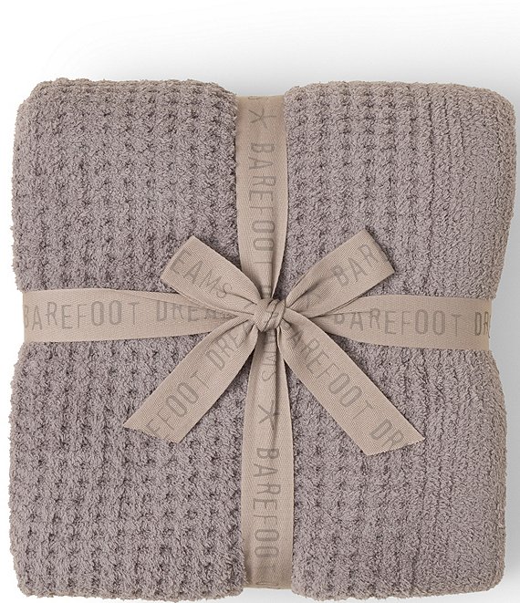 Barefoot Dreams CozyChic Solid Waffle Knit Throw Blanket Dillard s