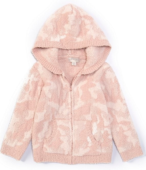 Color:Dusty Rose - Image 1 - Little Girls 2-5 CozyChic® Camo Hoodie