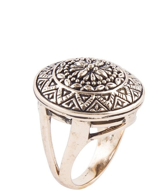 Barse Bronze Medallion Statement Ring