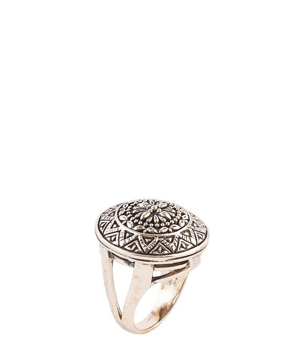 Barse Bronze Medallion Statement Ring