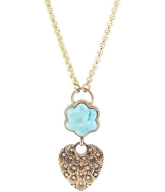 Turquoise Drop Bronze Pendant Turquoise Drop Bronze Pendant
