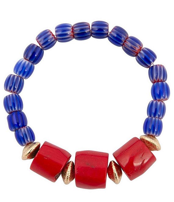 Barse Jubilee Genuine Stone Beaded Stretch Bracelet