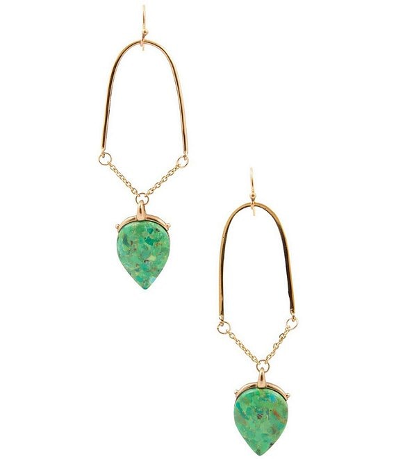 Barse Rowen Turquoise Statement Drop Earrings