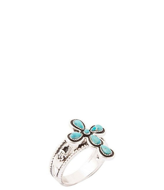 Barse Sacred Sky Genuine Turquoise Statement Ring