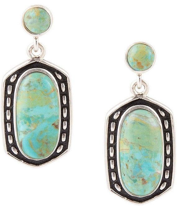 Barse Sterling Silver and Genuine Turquoise Earrings | Dillard's
