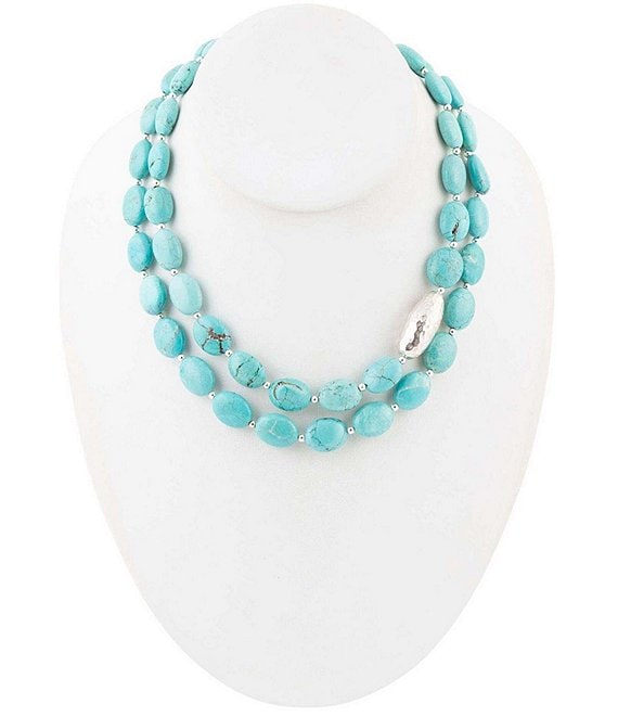 AWESOME NECKLACE WITH GENUINE GREEN TURQUOISE & JADE!!!... SIGNED newest By BARSE!!!