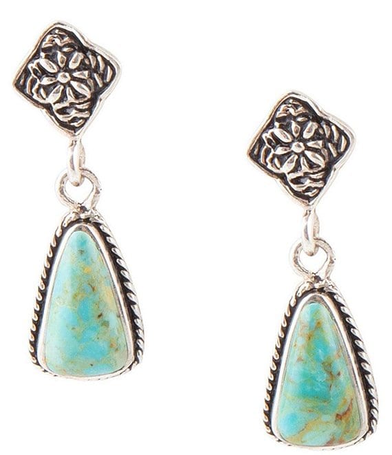 Barse Sterling Silver and Turquoise Drop Earrings | Dillard's