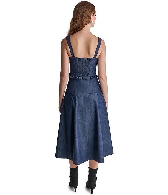 BCBG Denim Two-Piece Midi Set