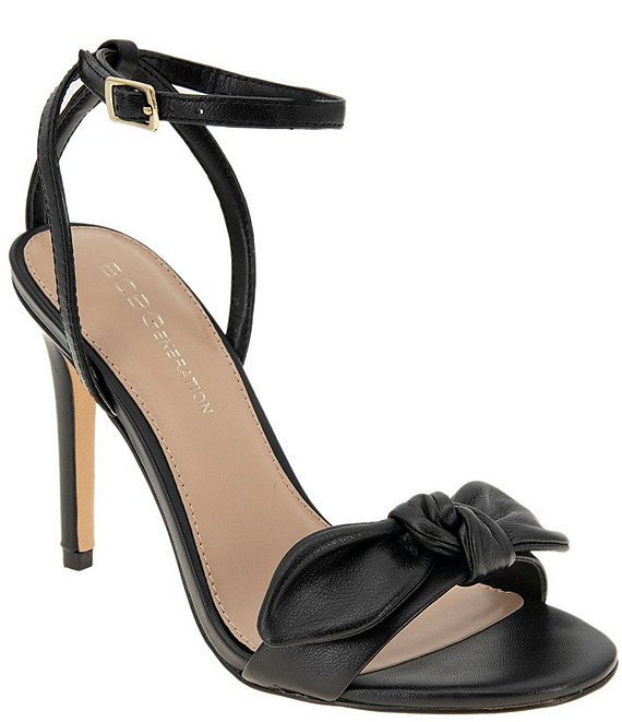 BCBGeneration Jamina Leather Bow Ankle Strap Dress Sandals | Dillard's